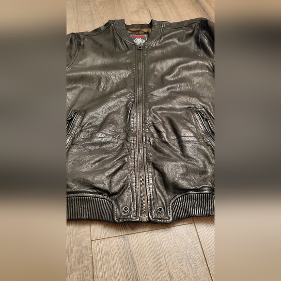 "SOLD" Diesel industry leather bomber jacket euc size L - Picture 7 of 16